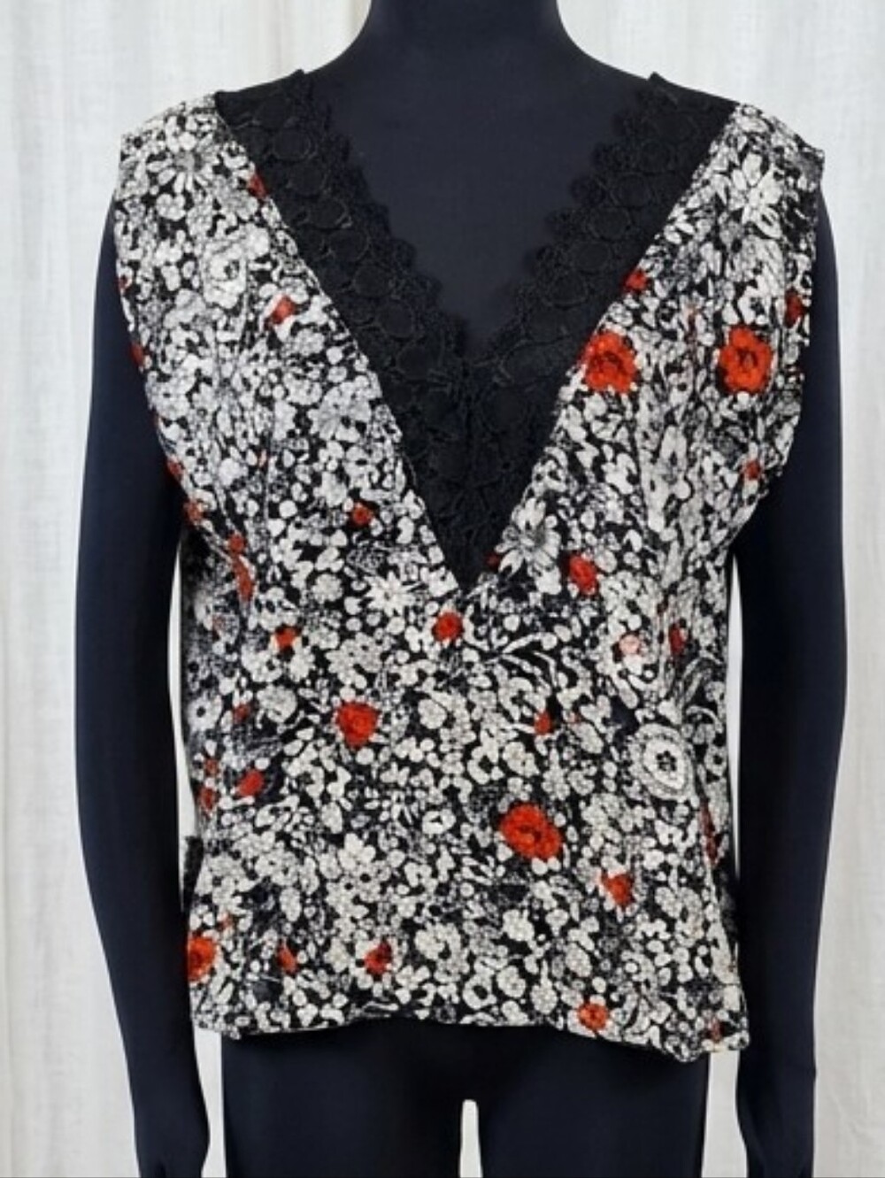 Zadig & Voltaire 100% Silk Trixy Print Top.